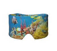 Tropical Fish Print Sleep Eye and Ear Muffs Mask - Soft & Breathable, Ideal for Travel, Meditation, and Nighttime Use