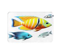 (Tropical Fish) Printed Door Rugs for Bath Room,Bedroom and Office 16 X 24 in Floor Bath-mat, Soft Non-Slip Modern Indoor Carpets.