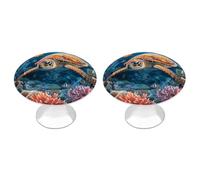 Tropical Fish Starfish 2 Pack Vintage Cabinet Knob Cute Kitchen Cabinet Knobs Stainless Steel Decorative Furniture Knob Pulls Handles Knobs for Dresser Drawers Bathroom Closet Door Bifold Door