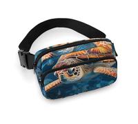 Tropical Fish Starfish Fanny Pack for Women Men Waist Bag Belt Bag Adjustable Casual Bag for Travel Sports Hiking, white, 7.9x5.1inches