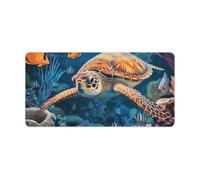Tropical Fish Starfish Keyboard Mat Large Gaming Mouse Pad, Anti-Slip Desk Mat for Desktop Desk Work/Home Writing Mat 11.8 * 23.6 Inches