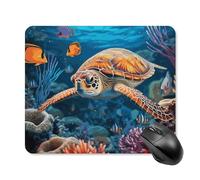 Tropical Fish Starfish Square Mouse Pad Portable Computer Mousepad with Non-Slip Rubber Base 25 * 30cm Ultra-Thin Gaming Mouse Mat for Computer Laptop Office Desk Accessories