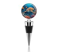Tropical Fish Starfish Wine Saver Vacuum Pump Champagne Bottle Stopper Multicolor Leak-Proof And Reusable Wine Saver, Preserves Beverage Freshness