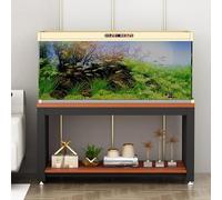 Tropical Fish Tank Stand - 2-Tier Metal Reptile Terrarium Table, Sturdy Steel Frame, Space-Saving Design, Home Office Storage Rack