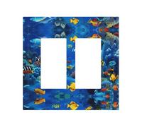 Tropical Fishes Durable and Stylish Wall Plate - Full-Surface Print, Pc Material, Heat & Fade Resistant, Easy to Install