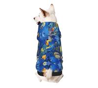 Tropical Fishes Print Dog Hoodie For Small Dogs, Warm, Soft, And Breathable Sweatshirt, Easy To Wear Jumper, Pet Winter Weather Coat Pullover
