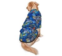 Tropical Fishes Print Soft Dog Hoodie For Medium To Large Dogs, Warm And Breathable Winter Pet Sweatshirt, Easy To Wear Jumper For Cold Weather