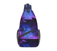 Tropical Fishes Stylish Oblique Chest Backpack Leisure Backpack Small Bag for Travel Work Casual, Universe Galaxy Star Space, Rozmiar uniwersalny