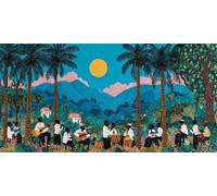Tropical Flair Diamond Art Kits Adults, DIY 5D Large Diamond Painting Concert Full Square Drill Crystal Art Kits 15.8x35.4 Inch, Embroidery Cross Stitch Canvas for Home Wall Decor Gifts (SQ5)