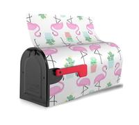 Tropical Flamingo Cute Cactus Print Reusable Mailbox Cover Waterproof Mailbox Decor Magnetic Sun Protection Unique