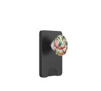 Tropical Flamingo Design, Palm Trees, Hibiscus Flowers PopSockets PopWallet for MagSafe