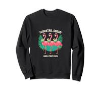 Tropical Flamingo Flocktail Squad Beach Girls Trip Sweatshirt