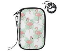 Tropical Flamingo Leaf Passport Holder for Travel Passport Holders Bag