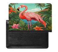Tropical Flamingo Passport Holder Cover Passport Cover Protector Essentials with Credit Card Slots Slim Travel Wallet Covers Documents Organizer Protector for Man&Women