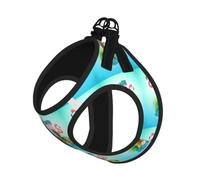 Tropical Flamingo Pet Leash Vest For Small Dogs Cats Reflective Adjustable Soft Outdoor Walking Hiking Training