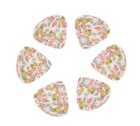 Tropical Flamingo Pineapple 12 Pack Guitar Picks Plectrums with Organizer Storage Box, Guitar Picks for Bass Electric Acoustic Guitars Ukulele