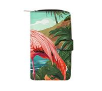Tropical Flamingo Wallet Multifunctional Wallets for Men Compact Wallet Purse Passport Bag