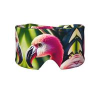 Tropical Flamingos and Pineapples Print Sleep Eye and Ear Muffs Mask - Adjustable Yoga Travel Headband, Keep Warm Shading Comfortable Aid