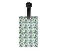 Tropical Flamingos Print Lightweight Luggage Tags for Suitcases Backpacks Business Journey Family Vacation