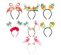 Tropical Floral Bandons - 7x Tropical Floral Beach Head Accessories - Head Decoration for Photography Props Paradise Island