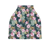 Tropical Floral Car Seat Covers for Babies Breathable High Chair Cover Stretchy & Soft Infant Car Seat Canopy Multi-use Cover