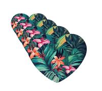 Tropical Floral Leaves Car Air Freshener Cards for Women Men 4 Pack Cute Car Accessories Long Lasting Scent Car Diffuser Hanging Auto Aromatherapy Tablets Car Fresheners Gifts
