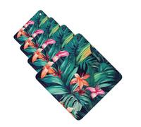 Tropical Floral Leaves Car Air Freshener Cards for Women Men 4 Pack Cute Car Accessories Long Lasting Scent Car Diffuser Hanging Auto Aromatherapy Tablets Car Fresheners Gifts