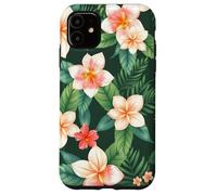 Tropical Floral Leaves Exotic Garden Illustration Graphic Case for iPhone 11