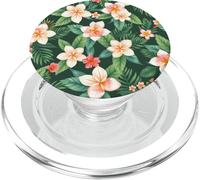 Tropical Floral Leaves Exotic Garden Illustration Graphic PopSockets PopGrip for MagSafe