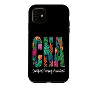 Tropical Floral Pattern CNA Certified Nursing Assistant Case for iPhone 11