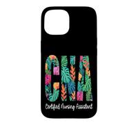 Tropical Floral Pattern CNA Certified Nursing Assistant Case for iPhone 15