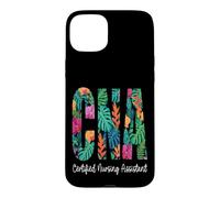 Tropical Floral Pattern CNA Certified Nursing Assistant Case for iPhone 15 Plus