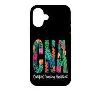 Tropical Floral Pattern CNA Certified Nursing Assistant Case for iPhone 16