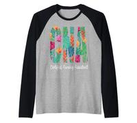 Tropical Floral Pattern CNA Certified Nursing Assistant Raglan Baseball Tee