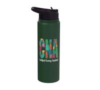 Tropical Floral Pattern CNA Certified Nursing Assistant Stainless Steel Insulated Water Bottle