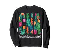 Tropical Floral Pattern CNA Certified Nursing Assistant Sweatshirt