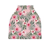 Tropical Floral Pink Car Seat Covers for Babies Stretchy & Soft Infant Car Seat Canopy Breathable High Chair Cover Multi-use Cover