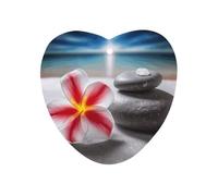 Tropical Flower And Zen Stone Car Air Freshener Hanging, Long Lasting Scented Car Aromatherapy Tablets, Love form Fragrance Scented Cards for Vehicles, Bedroom, Wardrobe Black-style