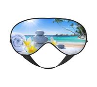 Tropical Flower and Zen Stone Printing All-Occasion Comfort Cover, Blocks Light Eye Mask, Ideal for Camping,Shifts,Blocks Light Well
