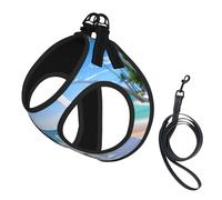 Tropical Flower And Zen Stone Printing Puppy Summer Vest Harness With Reflective,Dog Accessories For Small Medium Large Dogs And Cats