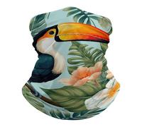 Tropical Flower Bird Neck Gaiter UPF 50+ Sun Protection Face Mask Elastic Balaclavas Bandana Cooling Face Cover Scarf Cycling Neck Warmer Breathable Headwear for Men Women, Style, One Size, Style, One