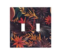 Tropical Flower Pattern Durable and Stylish Wall Plate – Full-Surface Print, Pc Material, Heat & Fade Resistant, Easy to Install