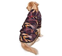 Tropical Flower Pattern Print Dog Hoodie Pet Sweatshirt, Warm, Soft And Breathable Hooded Clothes For Medium To Large Dogs, Easy-To-Wear Design, For Winter And Fall