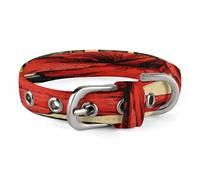 Tropical Flower Pet Collar, Oxford Cloth Pet Collar 7.9-10.4 Inch, Soft Breathable Adjustable Dog Collar with Safe Buckle, Durable Wear-Resistant Collar for Puppy Dogs and Cats