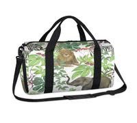 Tropical Flower Zebra Elephant Sports Duffel Bags Weekend Overnight Bag Casual Tote Holdall Travel Gym Luggage Duffel Bag for Kids Girls Boys Women Men