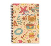 Tropical Flowers 2026 Notebook A5 To Do List Notebook Personal Planner 2026 Diary Womens Planner Journal for Holiday Week To View Monthly Year Diary with Dotted Line Note Page Slim