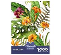Tropical Flowers Jigsaw Puzzles Puzzle for Adults Kids. 1000 Pieces Impossible Challenge Toy Educational Game Home Decoration for Educational Games Gifts 70x50cm/1000pcs