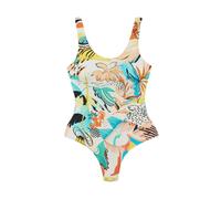 Tropical Flowers One Piece Swimsuit S