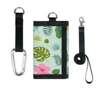 Tropical Flowers Palm Leaves Wallet Slim Small Pocket Money Organisers Bag Lightweight Portable Change Purse