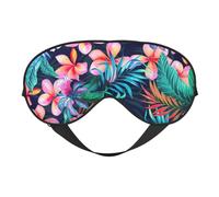 Tropical Flowers Print Stylish Sleep Eye Mask Lightweight Adjustable Strap Men Women Travel Nap Night